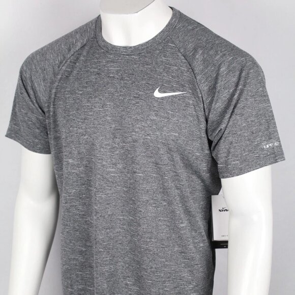 Nike Other - Nike Men's Swim T Shirt Short Sleeve Dri Fit Black Heather UV Protection XL NWT